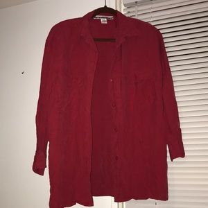 Red Button Down